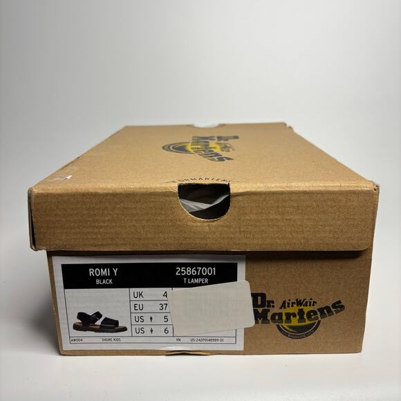 Dr Martens Romi Y Leather Velcro Sandals in Black T Lamper - Picture 11 of 11